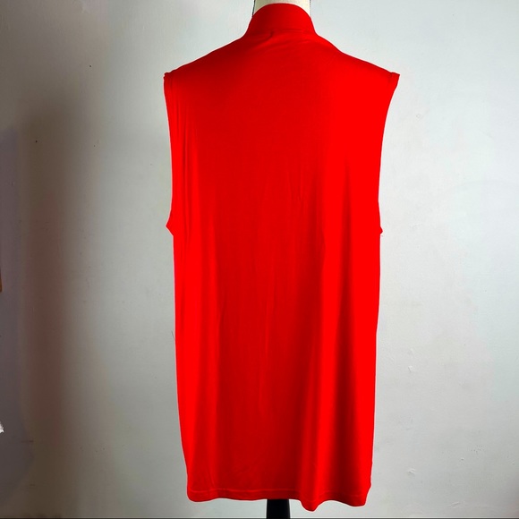 Urban Coco Red Knit Sleeveless Kimono Jacket 2XL - Picture 5 of 8